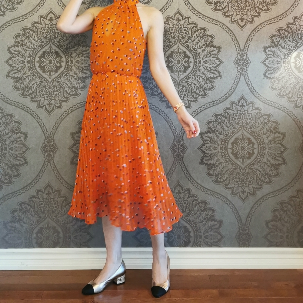 Karen Millen Polka Dot pleated dress